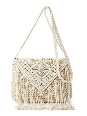 Crossbody Purse for Women Cute Macrame Hobo Satchel Bags Knit Summer Beach Bag
